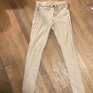 Khaki skinny jeans